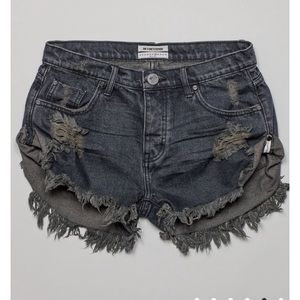 One Teaspoon Black Bandits Shorts